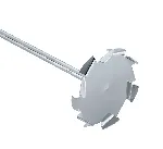 Stirring shaft. IKA®. R 1302 Dissover stirrer. Ø stirrer (mm): 100. Ø axis (mm): 10. Axis length (mm): 350. Speed (rpm): 1.000
