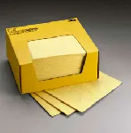 Absorbente para aceites, lubricantes, líquidos hidráulicos y fluidos industriales. Serie P productos químicos. Modelo: Hojas Absorbente químicos: ácidos, bases y hidrocarburos. Dimensiones: 28x33cm. Absorción Pack: 44L