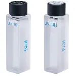 Set de filtros 667-UV101H. Contiene filtros líquidos UV10 and UV10H. HELLMA®. Paso de luz (mm): 10 y 5. Longitud de onda de luz difusa (nm): 258 Cut-off. Con certificado de calibración. Calibración de luz difusa según USP <857> procedure A