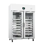 Armario de refrigeración vertical de dos puertas de 1300 litros de capacidad nominal y tecnología INVERTER. INFRICO MEDCARE.