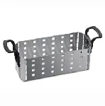 Stainless steel with plastic handles basket. Accessory for Elmasonic. ELMA. It's very important use baskets to protect the bath. For models: Elmasonic 60. Dimensions WxHxD (mm): 255x95x105