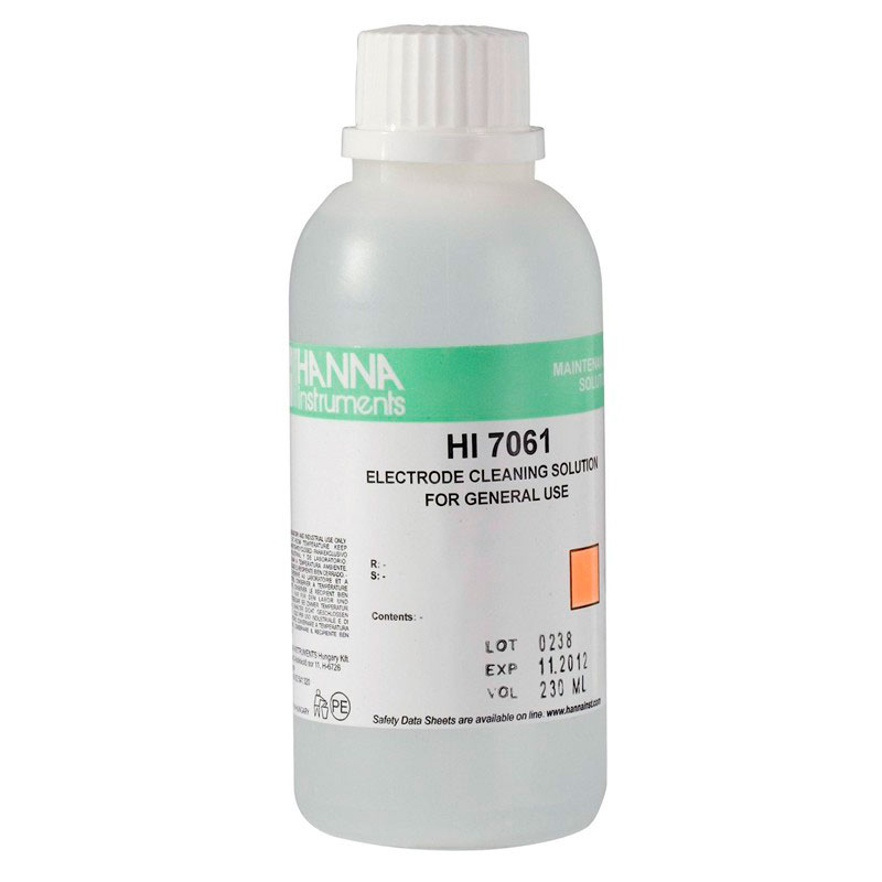 Cleaning solution electrodes for general uses, 230 ml.Hanna