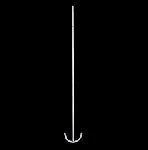 Glass stirrer shaft, anchor-shaped. Ø Shaft (mm): 6. For mouth (mm): 75. Length (mm): 450. SCHARLAU