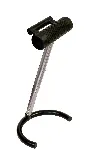 Polyurethane stand up anti-static chair. Branches: Semicircular stainless steel base covered in a black PVC coating. Adjustable seat: Yes, in height. Footrest: No. Seat height (mm): 710-990. Colour: Black. Cleanroom: Yes