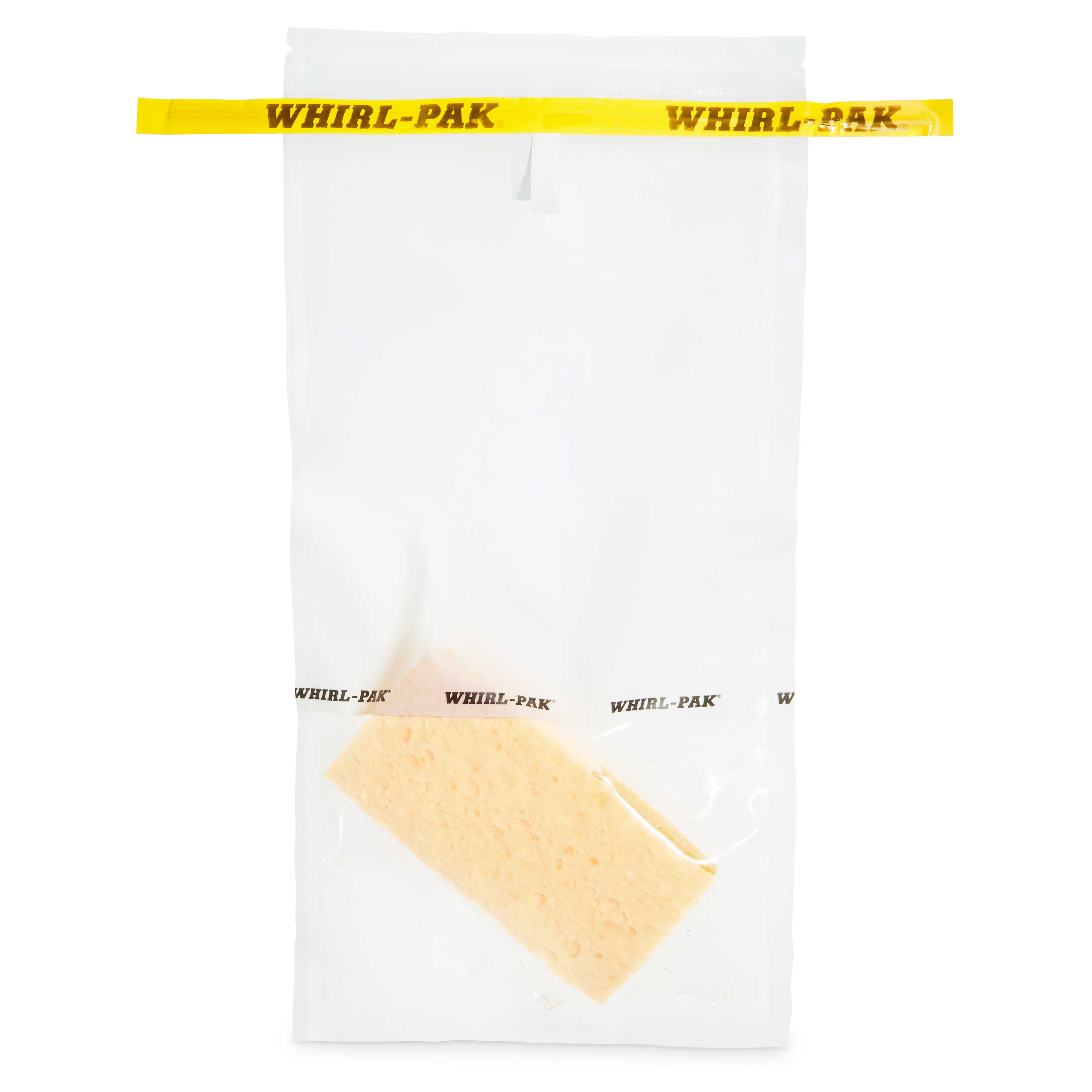 Esponja hidratada para el muestreo de superfícies Speci-sponge. WHIRL-PAK®. Tipo: Sin guante. Cap. (ml): 532. Dim. (mm): 115x230. Galga (µm): 63