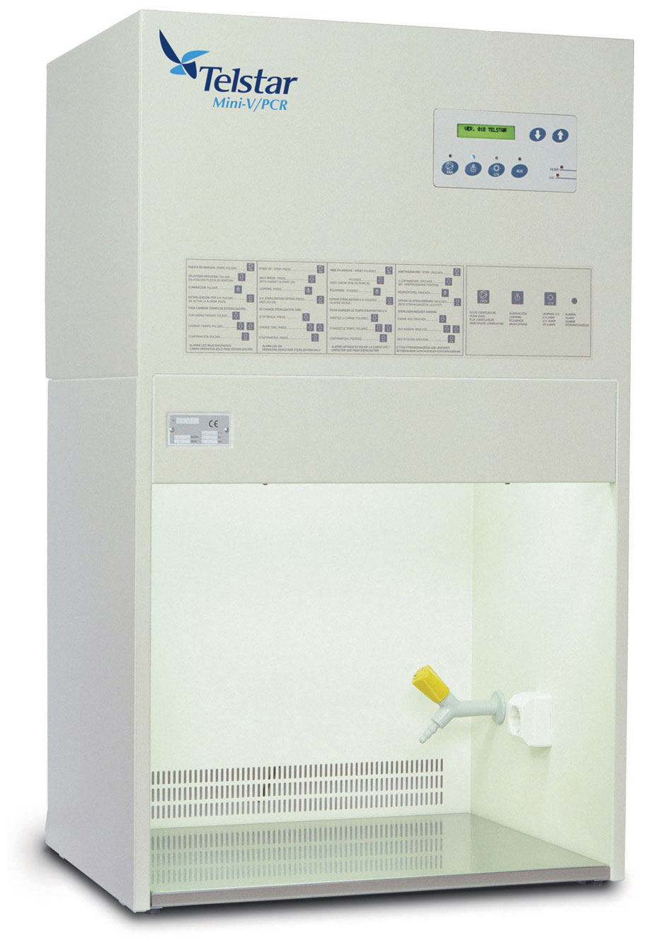 Cabina MINI V para PCR. TELSTAR®. Modelo: Mini V PCR, 0,7m. Dim. ext. PrxAnxAl (mm): 670 x 520 x 1225