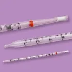 Serological pipettes. 10 mL. Made of PS. Sterile G 18 kGY. Individually wrapped. Mouth: normal. Colour coded: Orange. LP Italiana