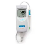 Portable pH meter (pH / Temp) waterproof with glass electrode for semisolids. Hanna