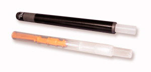 Electronic swab control for verifying the results given by Lumitester PD20 and PD30. Including a positive swab control, a negative control and a battery charger