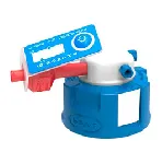Safety Cap II, Ø 3,2 horizontal valve, for GL45. GL45 Screw caps and venting valve (HPLC). Supplied with 1 PFA fitting 1.6 mm, 1 PFA fitting 2.3 mm, 1 PFA fitting 3.2 mm connector and 1 air valve. Connectors (OD): 2x3,2mm (1/8').