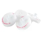 Filtros de jeringa Acrodisc™. Membrana: PTFE. Tamaño de poro (µm): 0,45. Volumen retención (µL): < 250. Presión máxima: 4,1 bar (410 kPa, 60 psi). Caudal de agua: > 37 ml/min a 15 psi con IPA