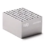 Bloque de aluminio PCR-W80-V002-A Block para 80 tiras de tubos de PCR (0,2 mL). VELP®. Dimensiones pocillo (ØxPr., mm): 6,6x15,5. Accesorio para Termorreactor ECODryBlock System