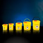 Biosafety containers with handle incinerable. Not autoclavable. 2L