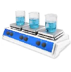 Hotplate Stirrer Multiposition SHP-200. COLE-PARMER. Plate dimension WxD (mm): 160x160. Temperature range (ºC): 50 - 325. Speed (rpm): 100 - 1500. Stirring volume (L): Up to 15 (x 3 pos.)