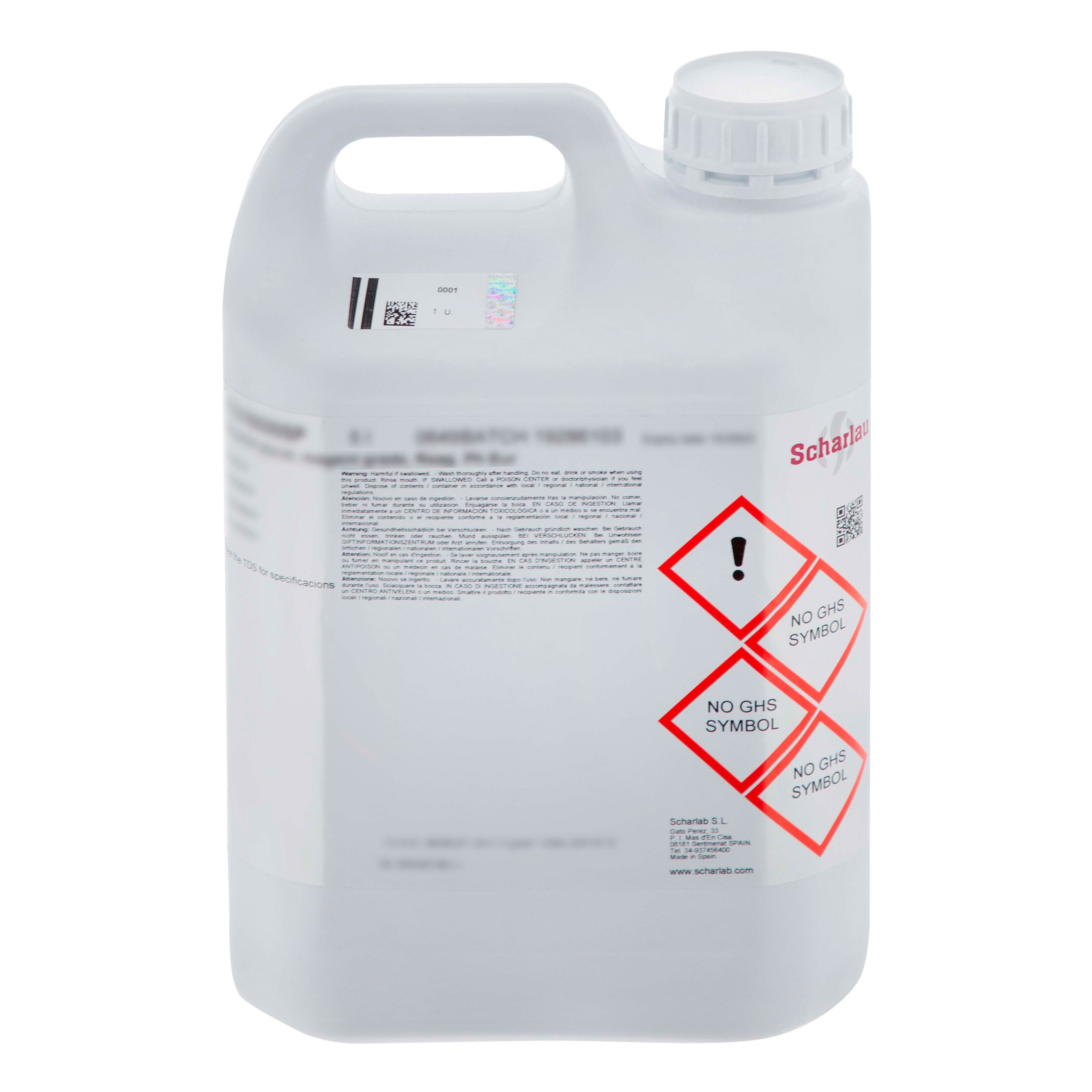 Ácido sulfúrico, 95 - 98%, Pharmpur®, Ph Eur, BP, USP, envasado en plástico (HDPE)