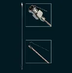 Stainless steel needle, luer lock 1,2øx300 length mm, tip style bevel