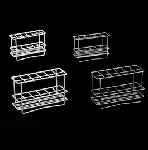 Test tube rack. J.P. SELECTA. Up to 12 tubes of 16 or 25 mm diameter. Ø holes: 16. Number of holes: 12 (6x2). Dim. WxDxH (mm): 120x45x80. Construction of: Plasticized wire