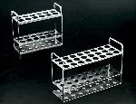 Rack for butyrometers. Stainless steel sheet. Number of holes: 24 (8x3). Dim. DxWxH (mm): 285x95x165