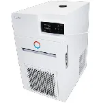 Termostato de circulación de refrigeración de proceso RP 290 E*. LAUDA. Rango temperatura (ºC): -90 a 200. Estabilidad temperatura (K): ±0,05. Refrigeración: Híbrida. Potencia calorífica máx. (kW): 2,5. Potencia frigorífica (kW): 0,80 (20 ºC), 0,77 (10 ºC), 0,74 (0 ºC), 0,72 (-10 ºC), 0,7 (-20 ºC), 0,68 (-30 ºC), 0,64 (-40 ºC), 0,56 (-50 ºC), 0,39 (-60 ºC), 0,21 (-70 ºC), 0,09 (-80 ºC), 0,01 (-90 ºC). Caudal (l/min) - Presión (bar): 22-0,68. Rosca conexión de bomba: M16x1. Volumen llenado mín/máx. (L): 2,4/4,4. Dimensiones An x Al x Pr (mm): 390x685x600