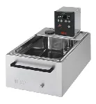 Heating baths with stainless steel tank KISS. HUBER. Type: KISS 220B. Temp. range (ºC): (-30)* 25 to 200. Heating power (kW): 2. Volume (l): 20. Opening (mm): 290x329. Depth (mm): 150. * Auxiliary cooling device required.