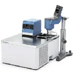 CBC ROTAVISC me-vi viscometer Package. IKA®. Viscosity range (mPas): 100-40000000. Speed range (rpm): 0.01 - 200. Temperature range (ºC): -100 to 300.  Includes: Stand ROTASTAND, CBC VISC lite heating and cooling bath circulator, standard spindle set SP set-2,  Temperature Sensor PT 100.8,