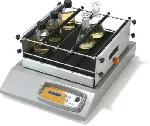 Digital orbital shaker, Orbital Maxi. OVAN. Model: OL30-HE. Max. load (kg): 25. Power (W): 50. Movement: Orbital. Range vel. (rpm): 30-220. Motor type: 'Brushless'. Dim. WxHxD (mm): 410x570x140