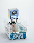 Multiple position magnetic stirrer 'Multimatic'. J.P. SELECTA. Basin to be immersed in a water bath. Adaptable to the 'Multimatic' 5-S and 9-S stirrers without heating. To withstand temperatures up to 60°C