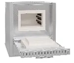 Hornos de mufla Nabertherm con aislamiento de ladrillo de 9 litros hasta 1300ºC con puerta abatible.L 9/13/B510