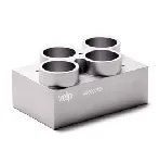 Bloque de aluminio COD-W04-D420-A Block para 4 tubos de fondo redondo de 42 mm para DQO. VELP®. Dimensiones pocillo (ØxPr., mm): 42x51. Accesorio para Termorreactor ECODryBlock System
