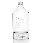 Frasco de depósito HPLC de fondo cónico. DURAN®. Capacidad (mL): 3.500. Rosca (GL): 45. Diámetro (mm): 165. Altura (mm): 353