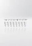 Strips of tubes for PCR. NERBE-PLUS. Capacity (ml): 0,1. Centrif. resist (g): 6000. Cap: Flat. Tube/Cap Colour: White/ Transparent. Sterility: PCR Ready. Low profile: Yes. qPCR: Yes