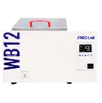 Water bath WB 12 with grille and lid. ARGOLAB. Volume: 12l. Maximum temperature: 95/97 °C (0,1ºC). Temperature stability: 0.1°C (at 37ºC). Int. dim. (HxW): 280x215mm. Ext. dim. (WxDxH): 480x310x375mm. Labprocess