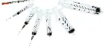 Luer Sterile plastic syringe 3 pieces without needle, central. Volume (mL): 10