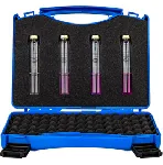 Estándares de color VISOCOLOR para cloro. MACHEREY-NAGEL. Estándares de referencia coloreados para confirmar la respuesta del dispositivo (0–4 mg/L Cl2). Contiene cuatro soluciones standar  que simulan el color de ensayo a diferentes concentraciones, certificado e instrucciones, en un estuche resistente. Accesorios para el espectrofotómetro NANOCOLOR® Advance, PF-3, PF-12Plus, VIS II y UV/VIS II.