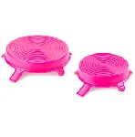 Juego de tapas de silicona. DURAN®. Tamaño: XL/XXL. Color: rosa