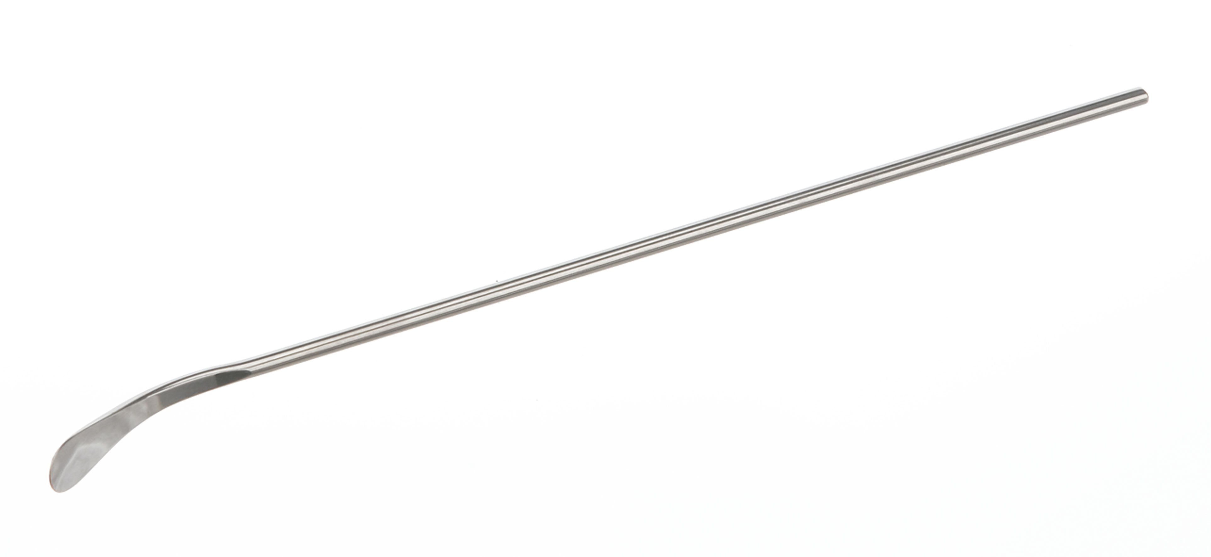 Spoon shaped spatula. Length/Width (mm): 5x130