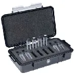 Set de filtros 667-UV105H. Contiene filtros líquidos UV1/UV1H, UV10/UV10H, UV11/UV11H, UV19/UV19H. HELLMA®. Paso de luz (mm): 10 y 5. Longitud de onda de luz difusa (nm): Cut-off: 198, 258, 322, 385. Con certificado de calibración. Calibración de luz difusa según USP <857> procedure A