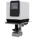 Termostato de inmersión UNIVERSA PRO. LAUDA. Rango temperatura (ºC): 30 a 200. Estabilidad temperatura (K): ±0,02. Potencia calorífica máx. (kW): 2,8. Caudal (L/min) - Presión (bar): 22-0,55. Volumen de llenado mín./máx. (L): -. Dimensiones An x Al x Pr (mm): 195x333x234