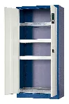 Environmental cabinet. ASECOS. Model: E.195.095. Body colour/ door colour: Gentian blue/ Light grey. Equipment: Interior equipment with 3 x tray shelves and 1 x bottom collecting sump (galvanised sheet steel). Max. load (kg): 300. Dim. HxWxD (mm): 950x1950x500. Weight (Kg): 91
