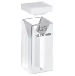 Cubetas Micro. HELLMA®. Tipo:105-QS. Tapas: PTFE. Paso luz (mm): 10. Dim. AnxAlxPr (mm): 12,5x45x12,5. Volumen (µL): 300. Rango de longitud de onda (nm): 200-2.500