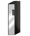 V-Line safety cabinet (vertical drawer). ASECOS. Model: V90.196.045.VDAC. Cabinet construction: Tall, 1 door. Body colour/ vert. drawer: Light grey/ stainless steel. Equipment: Body without interior equipment with vertical drawer, with TSA. Dim. HxWxD (mm): 449x1966x860