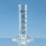 Probeta Graduada vidrio 250 ml , forma baja, con boca pico y base hexagonal. Divisiones en 5. Clase B. SILBERBRAND ETERNA. BRAND
