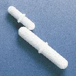 Magnetic stirring bar PTFE. Cylindrical stir bar with pivot ring. PTFE Coated. Suitable for vessels with irregular bottoms. BRAND. Length (mm): 45. Ø (mm): 8. Ø ring (mm): 10