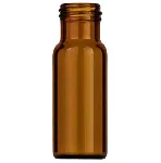 Vial roscado de 1,5 mL N 9 ámbar, fondo plano, amplia apertura. MACHEREY NAGEL. Rosca: corta. Diámetro exterior (mm): 11,6. Altura exterior (mm): 32