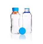 Frascos para laboratorio YOUTILITY transparente con tapón y anillo de vertido en PP. DURAN®. Capacidad (mL): 500. Rosca DIN (GL): 45. Diámetro (mm): 78. Altura (mm): 193