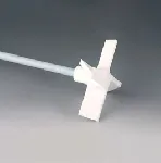 PTFE stirring rod, helical shape with 4 blades at 45º