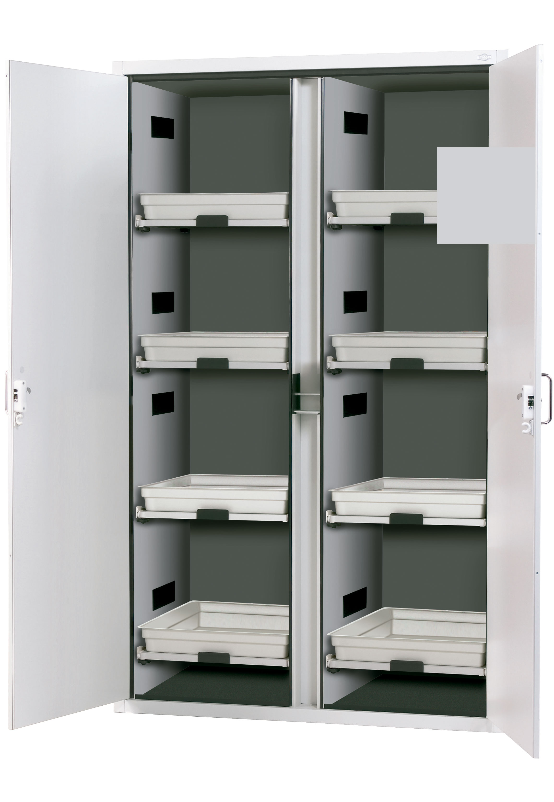 Cabinets for storage of corrosive products (acids and bases)