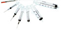 Sterile plastic syringes 3 pieces without needle