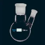 Two-neck round-bottom flasks, side neck angled