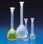 Volumetric flasks of polypropylene with cap